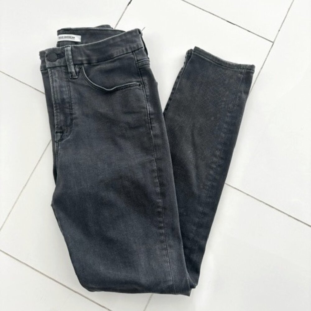 Good American High Waist Snake Print Shimmer Jeans